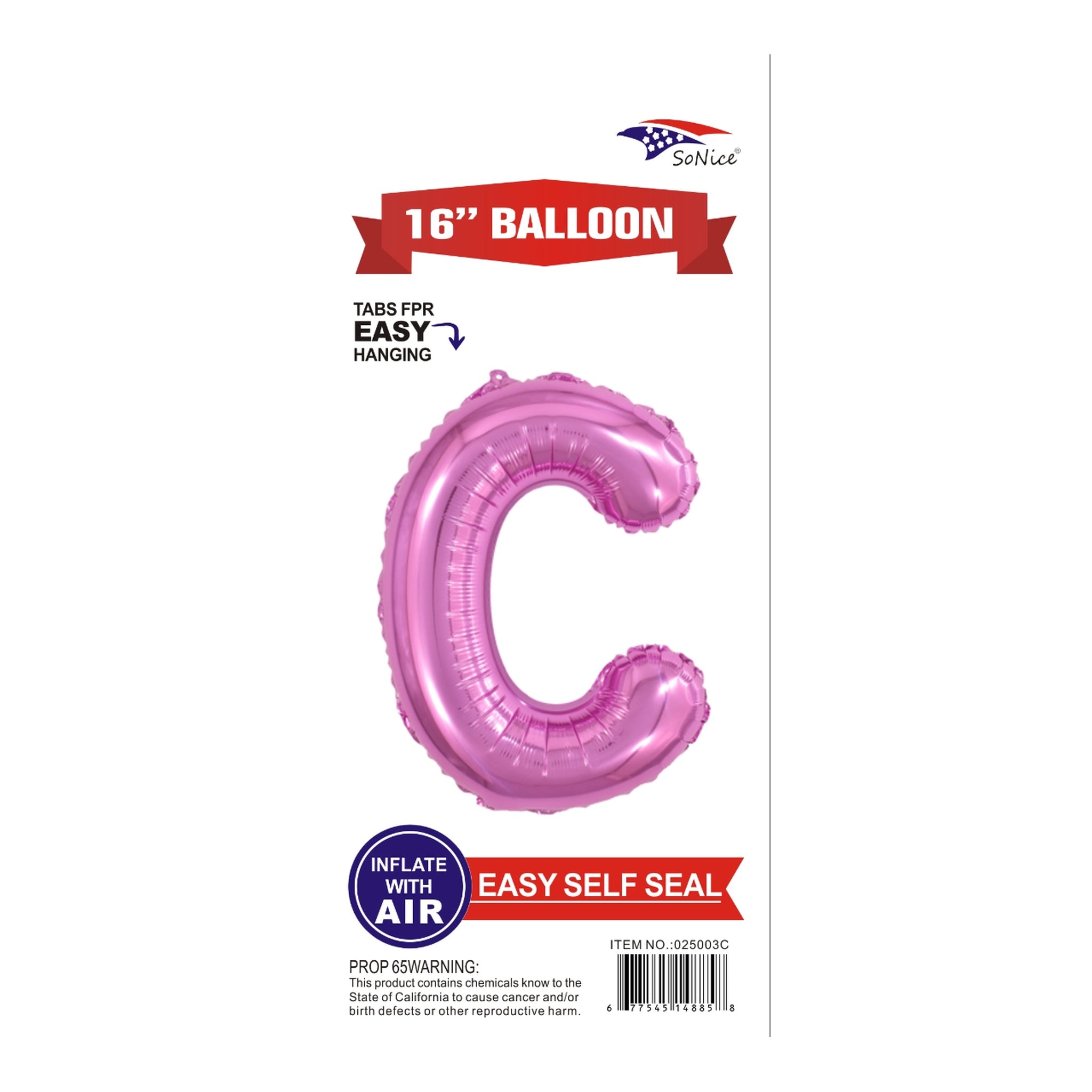 16" Foil Balloon Pink C .